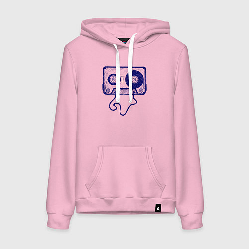 Женская толстовка-худи Music cassette / Светло-розовый – фото 1