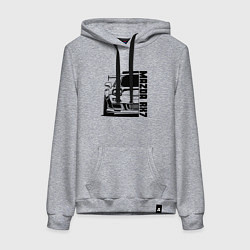 Толстовка-худи хлопковая женская Mazda RX7, цвет: меланж