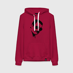 Толстовка-худи хлопковая женская Queen head, цвет: маджента