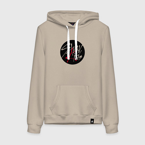 Женская толстовка-худи Stray Kids logo / Миндальный – фото 1