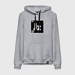 Толстовка-худи хлопковая женская Jazz 1917, цвет: меланж
