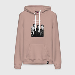 Толстовка-худи хлопковая женская Depeche Mode World Violation Tour Band, цвет: пыльно-розовый