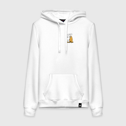 Женская толстовка-худи Ленивиц за ноутом / Белый – фото 1