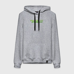 Женская толстовка-худи Counter strike 2 green logo