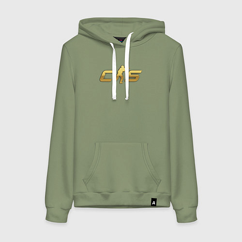 Женская толстовка-худи CS 2 gold logo / Авокадо – фото 1