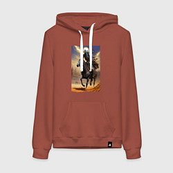 Женская толстовка-худи Всадник апокалипсиса - нейросеть