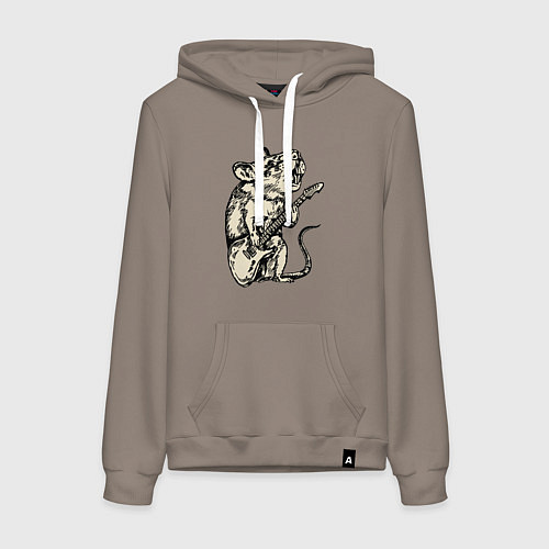 Женская толстовка-худи Mouse rock / Утренний латте – фото 1