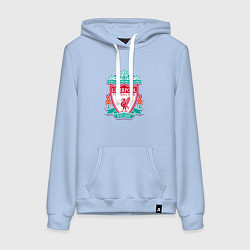 Толстовка-худи хлопковая женская Liverpool fc sport collection, цвет: мягкое небо