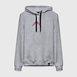 Толстовка-худи хлопковая женская Kenergy - metallica and barbie style, цвет: меланж