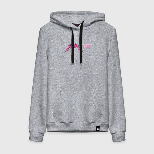 Женская толстовка-худи Kenergy - metallica and barbie style / Меланж – фото 1