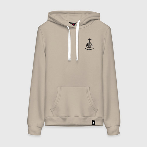 Женская толстовка-худи Символ Elden Ring - мини / Миндальный – фото 1