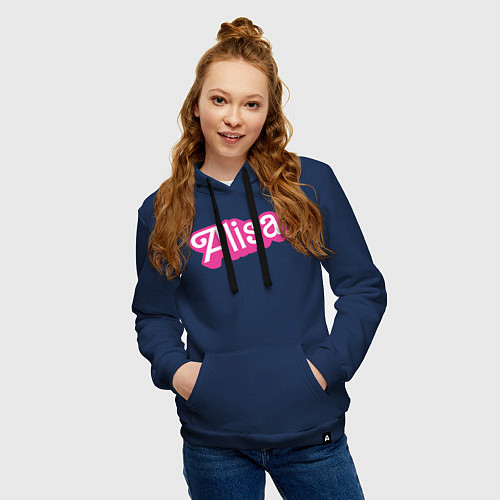 Женская толстовка-худи Alisa - retro Barbie style / Тёмно-синий – фото 3