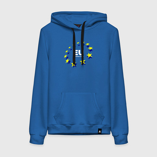 Женская толстовка-худи Логотип Европейского союза / Синий – фото 1