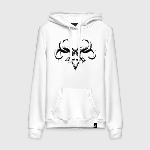 Женская толстовка-худи Демон сатана / Белый – фото 1