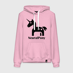 Толстовка-худи хлопковая женская Neural Pony, цвет: светло-розовый