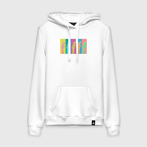 Женская толстовка-худи Color guitars / Белый – фото 1