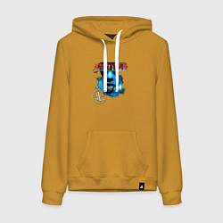 Толстовка-худи хлопковая женская Frontline Assembly - Hard Wired, цвет: горчичный