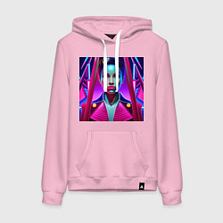 Толстовка-худи хлопковая женская Девушка в костюме для цирковой гимнастики, цвет: светло-розовый