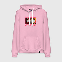 Толстовка-худи хлопковая женская Cyberpunk 2077 Phantom Liberty: The Legend, цвет: светло-розовый