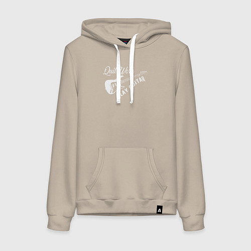 Женская толстовка-худи Бросай работу и играй на гитаре / Миндальный – фото 1