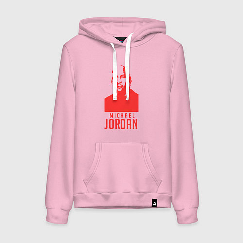 Женская толстовка-худи Jordan in red / Светло-розовый – фото 1