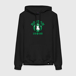 Толстовка-худи хлопковая женская Boston Celtics 1986, цвет: черный
