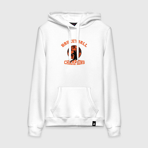 Женская толстовка-худи Basketball champions / Белый – фото 1