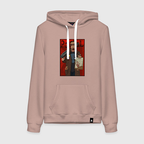 Женская толстовка-худи Postal - petition / Пыльно-розовый – фото 1