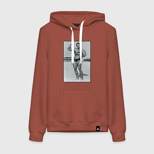 Женская толстовка-худи Mister Schwarzenegger / Кирпичный – фото 1