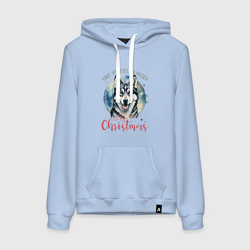 Женская толстовка-худи Christmas husky / Мягкое небо – фото 1