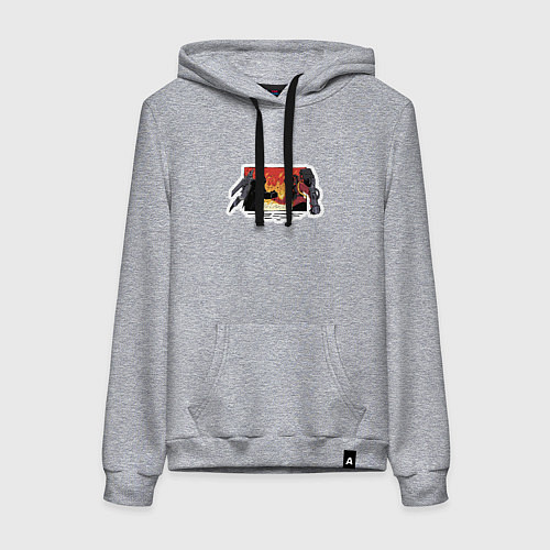 Женская толстовка-худи Титан Спикермен с титаном Камераменом / Меланж – фото 1