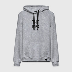 Толстовка-худи хлопковая женская The boss - Couple, цвет: меланж