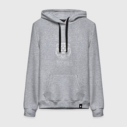 Толстовка-худи хлопковая женская Альтернативный бобр курва, цвет: меланж