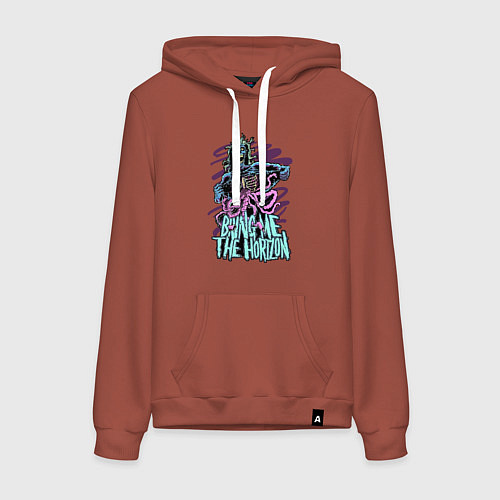 Женская толстовка-худи Bring Me the Horizon - Zombie / Кирпичный – фото 1
