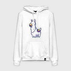 Женская толстовка-худи Весёлая альпака