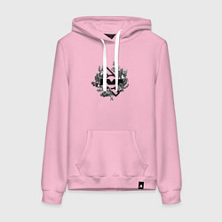 Толстовка-худи хлопковая женская Depeche Mode - Mute records logo, цвет: светло-розовый