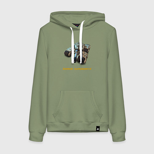 Женская толстовка-худи Танк Мамонт ГСБ / Авокадо – фото 1