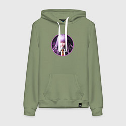 Толстовка-худи хлопковая женская Кёко Киригири: Danganronpa, цвет: авокадо