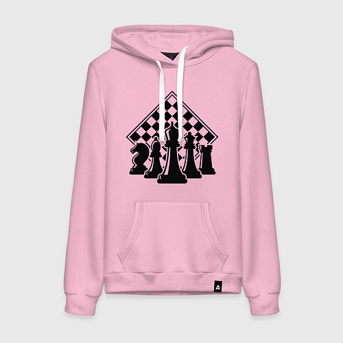 Женская толстовка-худи The chessboard / Светло-розовый – фото 1