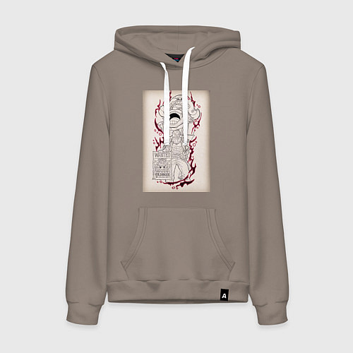 Женская толстовка-худи ВанПис Гол Д Роджер / Утренний латте – фото 1