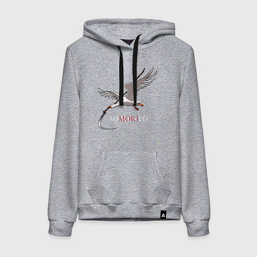 Женская толстовка-худи Гусь с косой летит / Меланж – фото 1