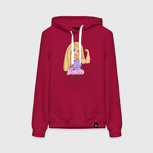 Женская толстовка-худи Barbie power / Маджента – фото 1