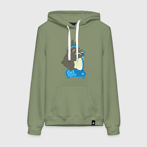 Женская толстовка-худи Тоторо спортсмен / Авокадо – фото 1