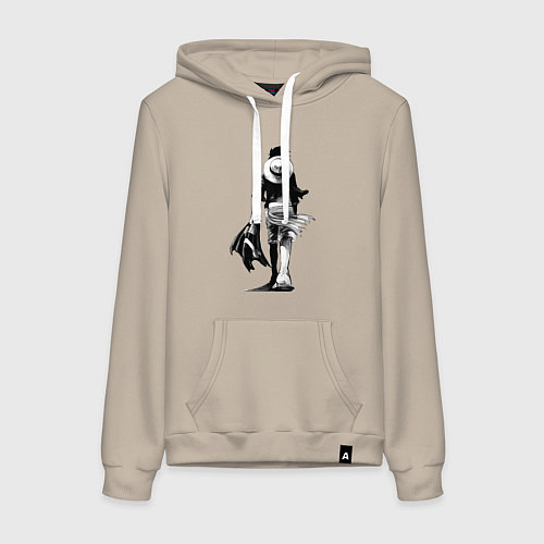 Женская толстовка-худи Луффи король пиратов / Миндальный – фото 1