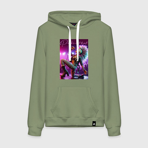 Женская толстовка-худи Барби поёт панк-рок / Авокадо – фото 1