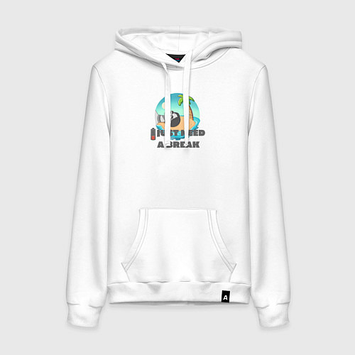 Женская толстовка-худи Пора в отпуск / Белый – фото 1