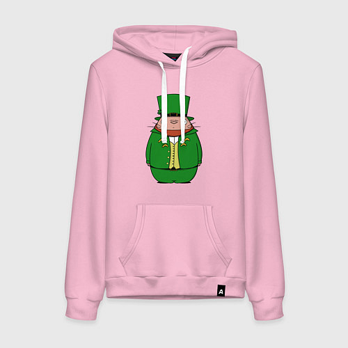 Женская толстовка-худи Тоторо леприкон / Светло-розовый – фото 1