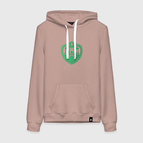 Женская толстовка-худи Логотип Рыцарского замка / Пыльно-розовый – фото 1