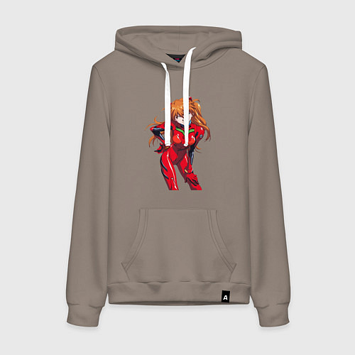 Женская толстовка-худи Евангелион Аска Лэнгли Сорью / Утренний латте – фото 1