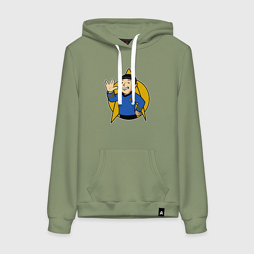 Женская толстовка-худи Мистер Спок / Авокадо – фото 1
